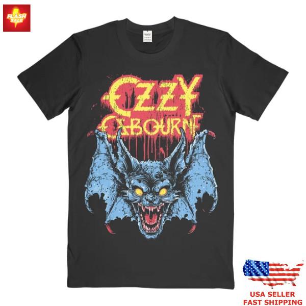 New Apparel Vintage Glowing Eyes Bat Tee RIP Ozzy Osbourne T-shirt S