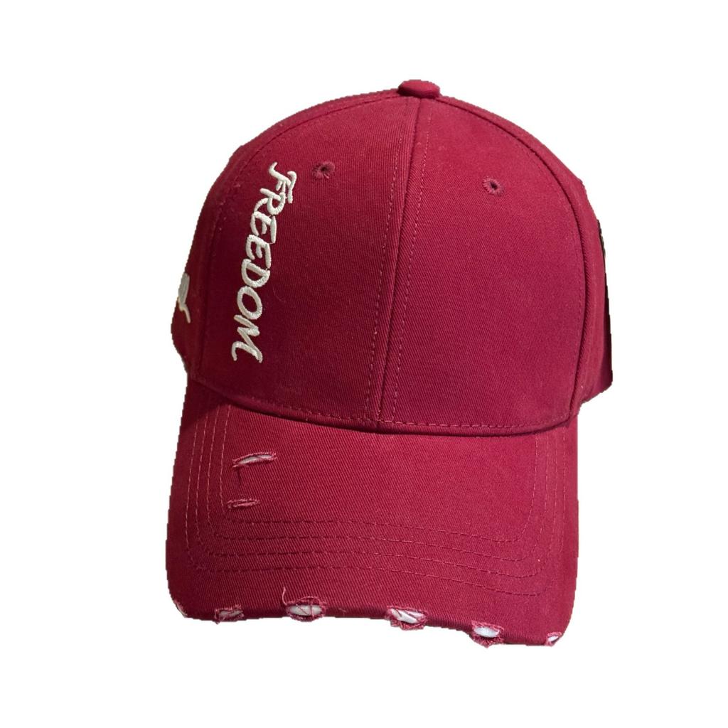 High-quality, Personalized, Fashionable, Frayed-edge Letter Embroidery New Wide-brim Baseball Cap, Trendy and Versatile for Both Men and Women
