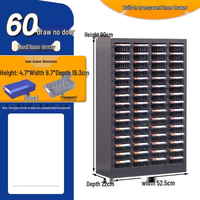 Small Transparent 60-Drawer Parts Organizer