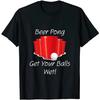 Beer Pong Haal Je Balen Nat Drinkspel Speel T-shirt 100% Katoen Ronde Hals Zomer Korte Mouw Casual Heren T-shirt Maat S-3XL