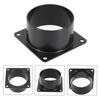 1pc Flange Connector ABS Black 75MM 100MM 120MM Smooth Small Air Resistance Indoor Ventilation Equipment Pipes Connections