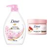 Cherry Blossom Body Wash & Pomegranate Body Scrub Set