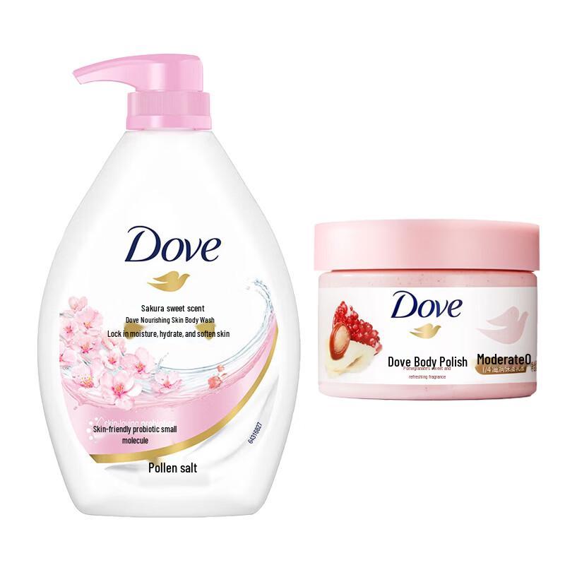 

Dove Cherry Blossom Body Wash & Pomegranate Body Scrub Set
