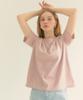THEFRHT Standard Logo Round Neck T-Shirt Pink