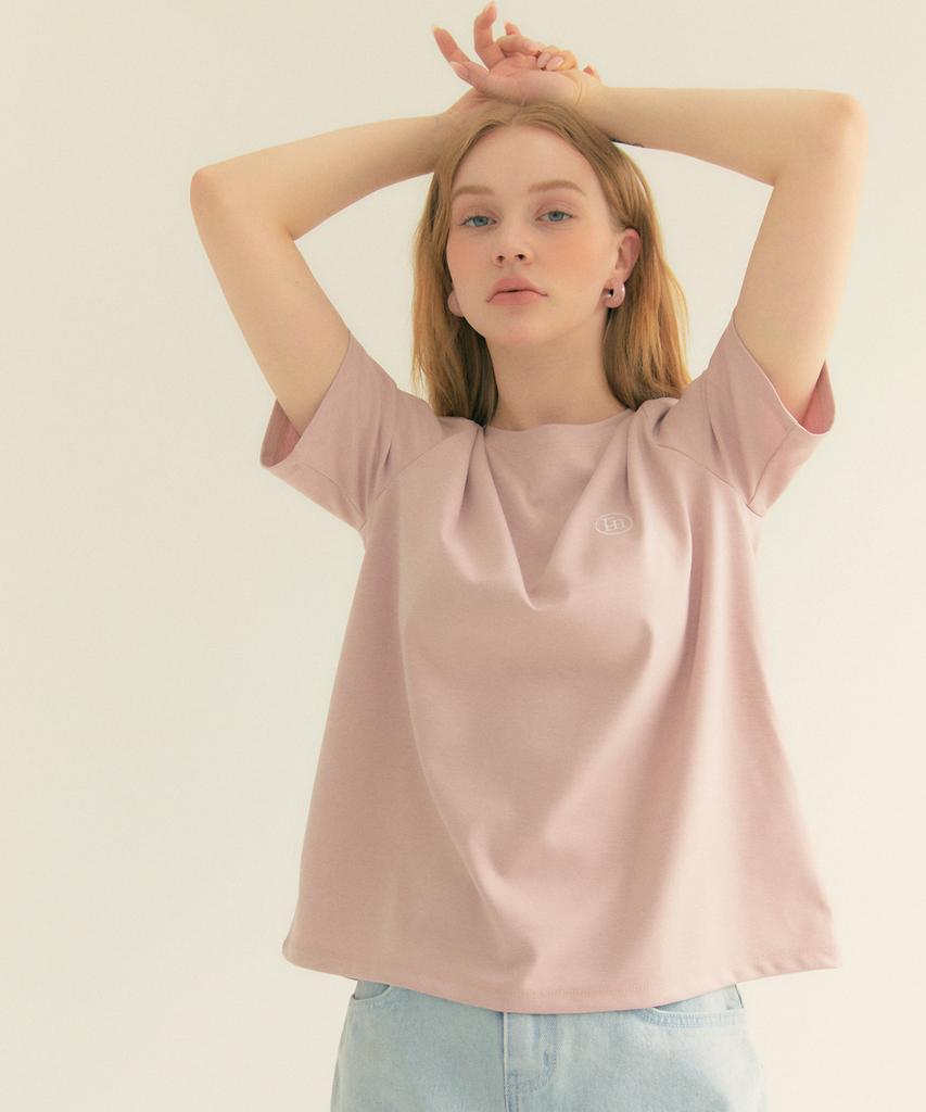 THEFRHT Standard Logo Round Neck T-Shirt Pink