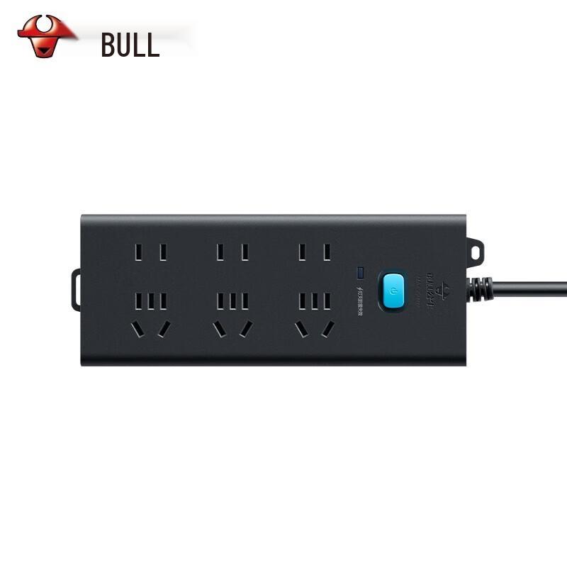 BULL 10A 8-Outlet Master Control RCD Power Strip with Safety Gates