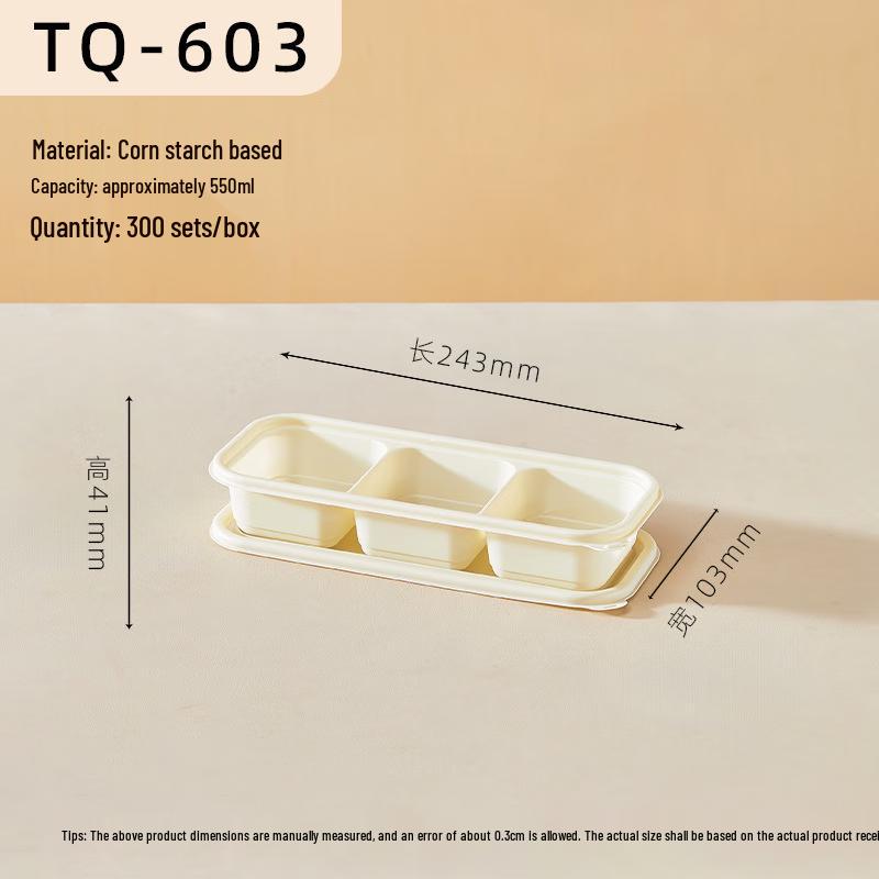 Biodegradable Corn Starch Disposable Bento Boxes