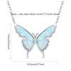 European American Opal Butterfly Necklace for Women - Fashion Jewelry, Hawaii-Inspired Sweater Chain