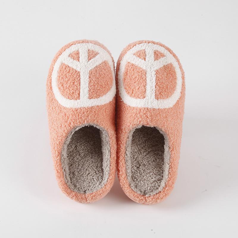 

Fashion Winter Footwear Women Indoor Home Non Slip Versatile House Shoe Warm Plush Cotton Slippers Couple Bedroom Non-Slip Floor Slipper 37-38 оранжевый