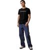 Calvin Klein Classic Letter Print Breathable Short Sleeve T-Shirt Unisex Tops Black J323261BEH