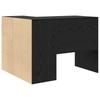 L shaped Desk Black Oak Effect 102 x 88 x 75 cm