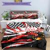 3PC Custom Name Car Art Bedding Set Duvet Cover Closure Includes 1 Duvet Cover & 2 Pillowcases for Bedroom