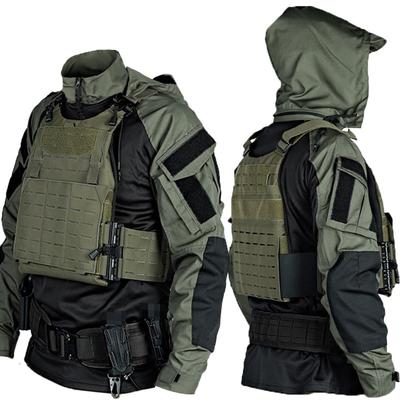 Taktik Savaş Gömlekleri Erkek Uzun Kollu Nefes Alabilen Tişört Kamuflaj Kapüşonlu Hızlı Kuruyan CS Paintball Tişört Üstler Aşınmaya Dayanıklı