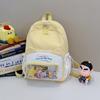 Schoolbag New Pain Bag Backpack Female Cute Large Capacity Middle and High School Students Transparent Schoolbag Girl Nylon Backpack