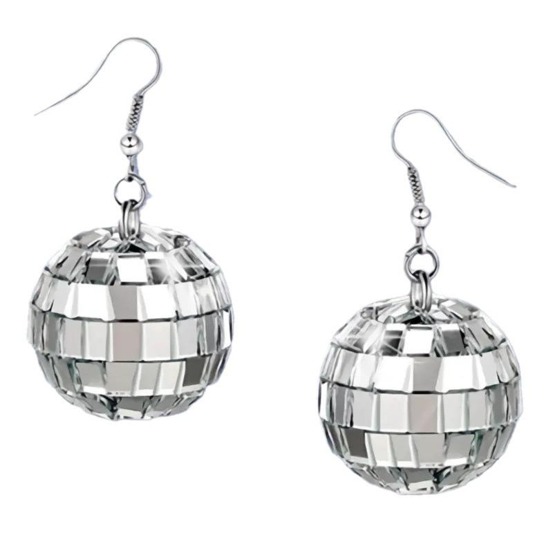Stylish Retro Disco Ball Pendant Earrings - Exquisite, Creative, Festival Party Gift Jewelry