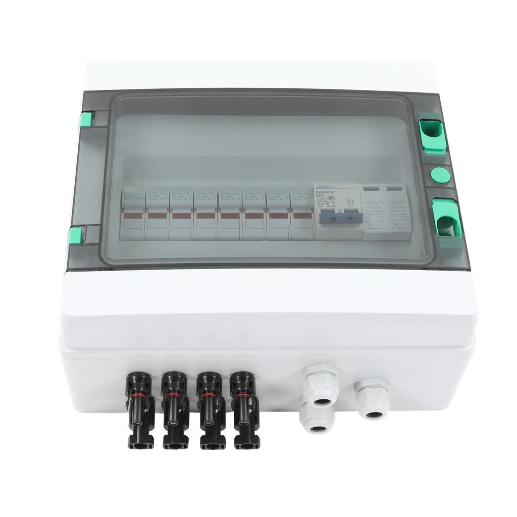 4 String PV Combiner Box with Surge Arrester 15A Fuse 63A DC Circuit Breaker IP67 Solar Combiner