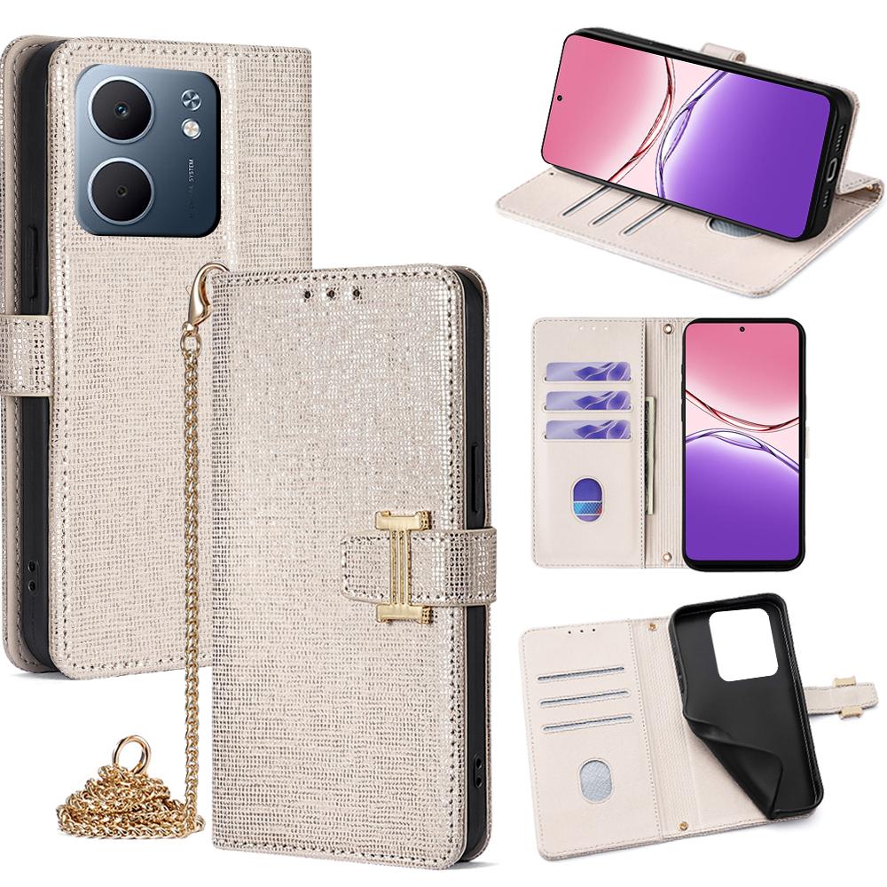 For Oppo A5x 5G Case Wallet Sequins Leather Crossbody Phone Cover