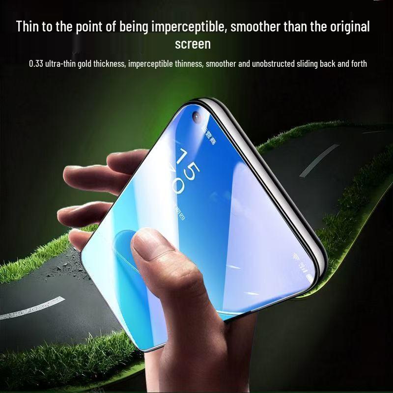 Folie de protecție pentru ecran complet din sticlă securizată OPPO Reno6 Anti-Lumină Albastră cu Protecție Anti-Amprentă și Calitate HD