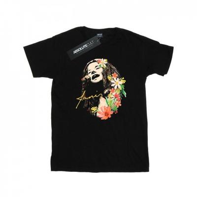 Janis Joplin Mens Floral Pattern T-Shirt