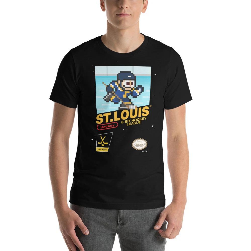 Игровой свитер хоккейной команды Saint Louis Blues 8-битный Ретро NES Nintendo Футболка S