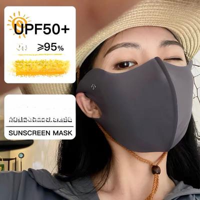 Sunscreen Mask Women's Ice Silk Mask Eye Protection Angle UV Protection Gradient Sunscreen Ice  Mask Face Protection