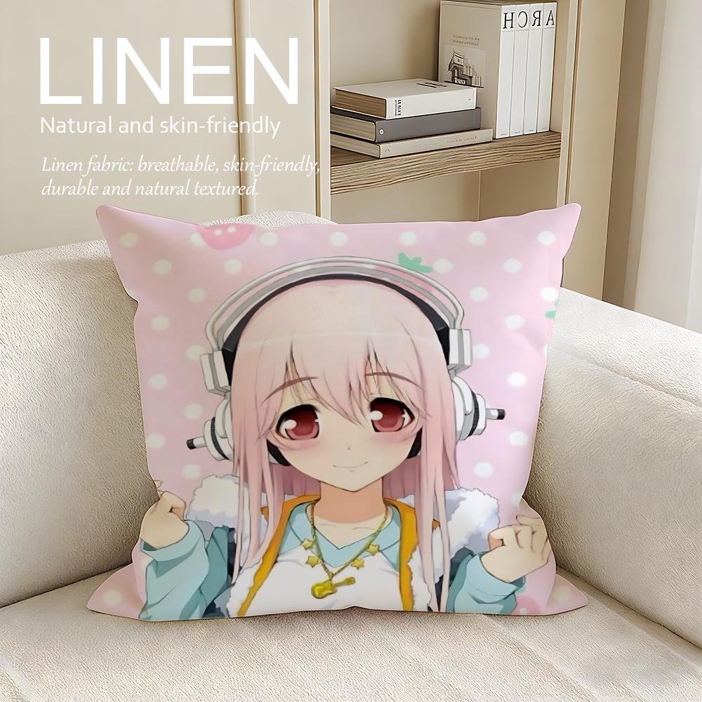 Anime Super Sonico Kissenbezug Kissenbezüge Set Stk x x Atmungsaktiv Waschbar Sofakissenbezug