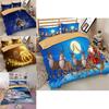 Luxurious Father Christmas Duvet Cover Pillow Cases Santa Claus Quilt Cover Bedding Set