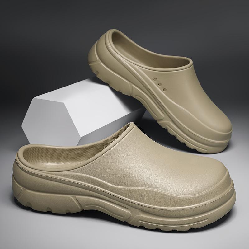 Fashion New Men's Outdoor Work Shoes Lightweight Platform Anti Slip Walking Large Summer Indoor Home Slippers for Women Chef Shoes