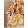 DIMANAF 2025 Summer Plus Size Dress Women Casual Vintage Floral Dress Basic Printing Long Beach Elegant Loose Dress
