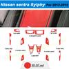 3D/5D Carbon Fiber Car-styling Interior Cover Console Color Stickers Decals Parts Accessories For Nissan Sentra Sylphy 2012-2015