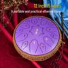 Hanpan 12-Inch Steel Tongue Drum, 15-Note D Key, Ethereal Sanskrit Sound