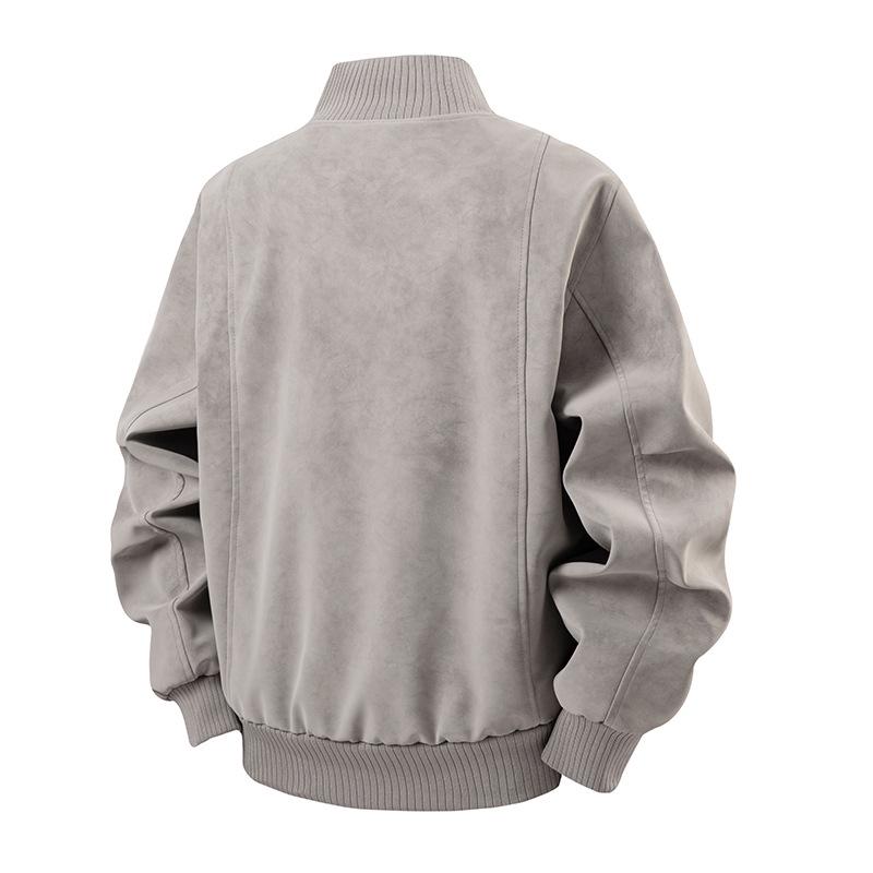 Premium Youth Stand Collar Leather Jacket – Trendy, Handsome Couple Style