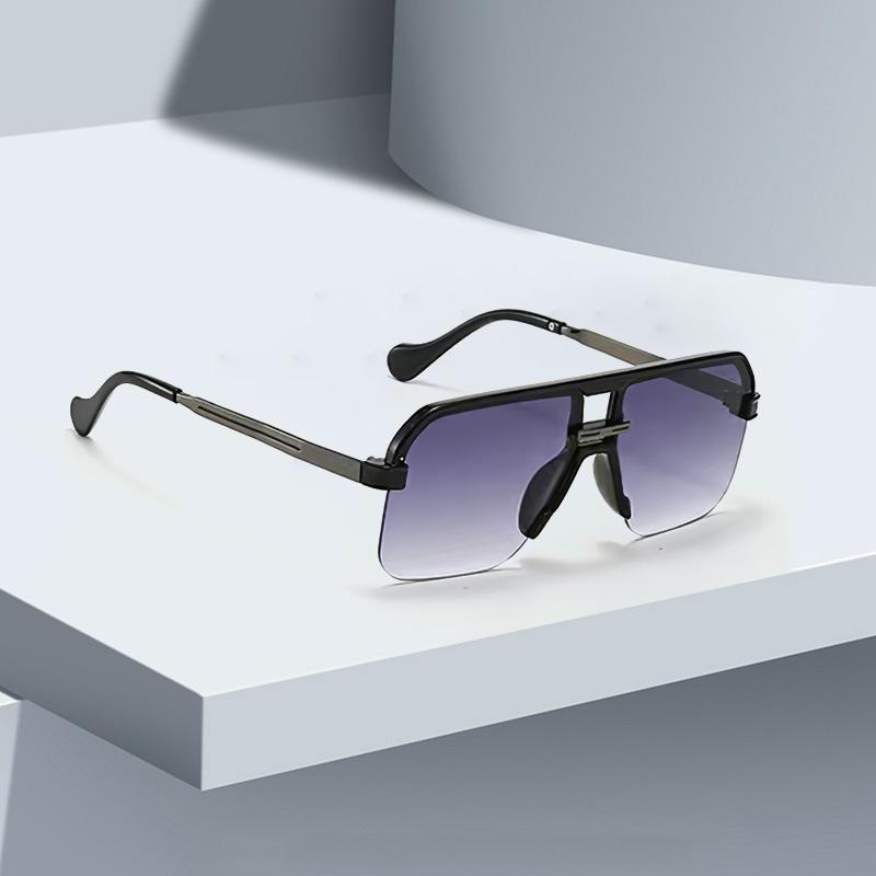 New Women Sunglasses Modern Fashion Transparent Frame Gradient Pink Lens Square Glasses Gift for Friend