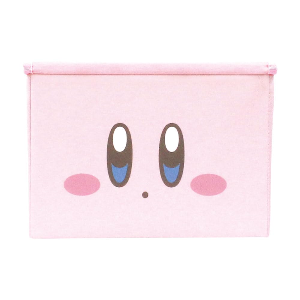 Factory Kirby of the Stars Foldable Storage Box with H190 X W280 X D190mm T's Lid, Kirby/Face, (HK-5542678KF)