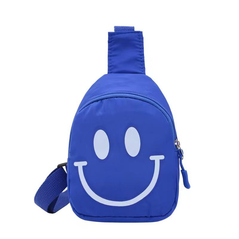 Douyin 2025 Children's Breast Bag New Bag Girl Cute Smiley Face Messenger Bag Baby Chest Portable