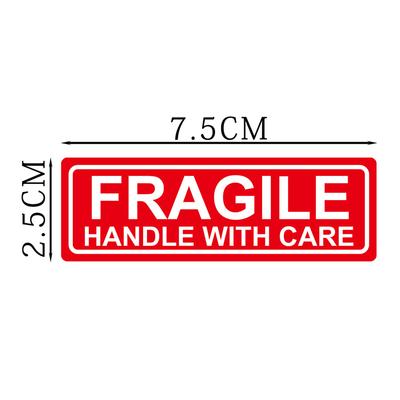 500 pegatinas de advertencia para productos frágiles. Manipule con cuidado.