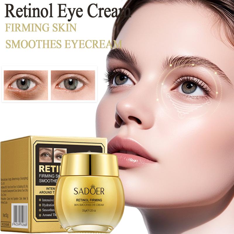 SADOER Retinol Eye Cream Reduces Dark Circles and Wrinkles Moisturizes and Tightens The Eyes Eye Cream Korean Eye Care Product