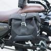 Qianjiang Flash 350 Motorcycle Bumper Canvas Side Bag & Rear Rack