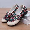Women's Slip-On Flat Canvas Fisherman Shoes with Colorful Striped Pattern, Uppe Comfortable Casual Loafers for All-Day Wear