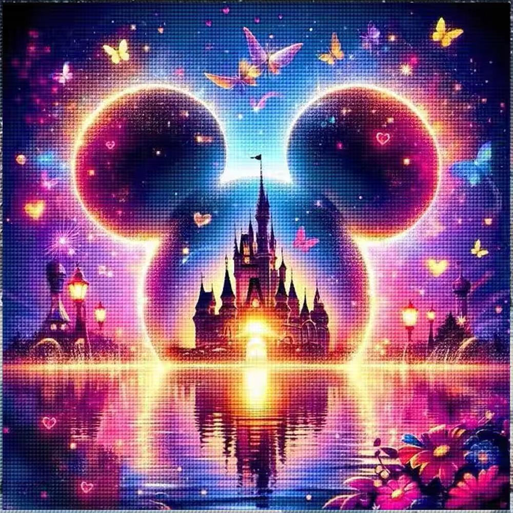 Disney Mickey DIY Diamond Paintings Mouse Handmade Round Diamond Mosaic Landscape Diamond Embroidery Art Holiday Gift