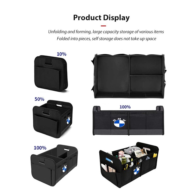 Car Trunk Storage Bag Oxford Cloth Foldable Organizer Box For BMW Performance X1 M3 M6 F01 F02 E34 E36 E60 F10 F20 X6