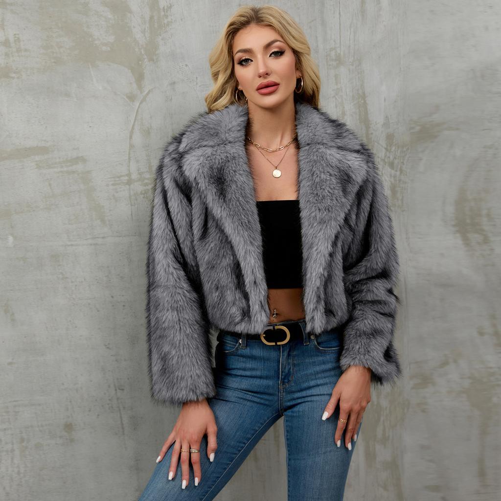 Women's loose-fitting plain-colored trench coat