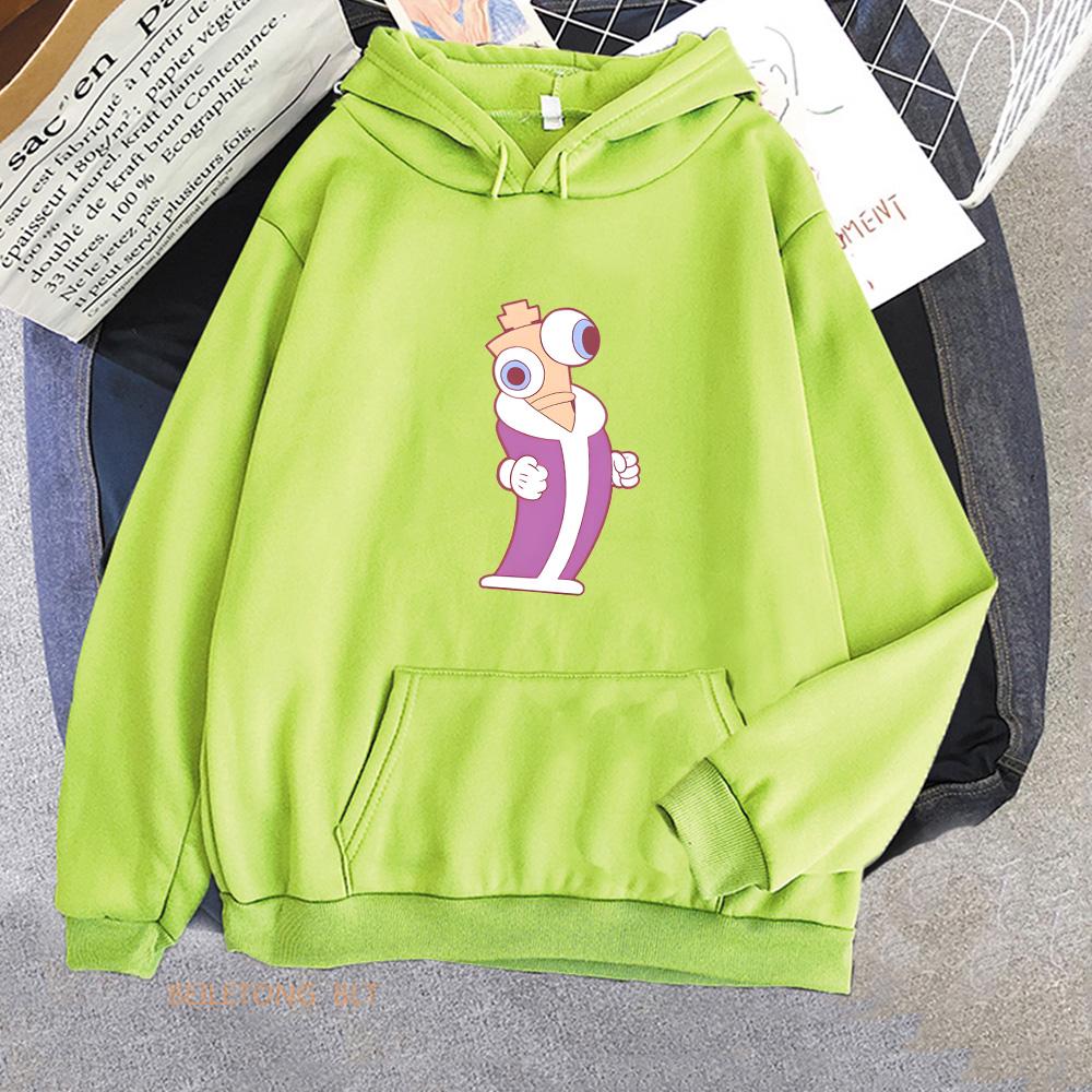 Movie The Amazing Digital Circus Horror Style Hoodies Women Winter Warm Casual Sweatshirt Long Sleeve Hooded Pullovers Cartoon