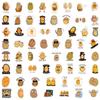 60 Potato Graffiti Stickers Decorate Guitar Laptop Suitcase DIY Waterproof Stickers