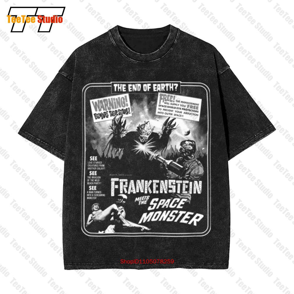 Frankenstein Meets The Space Monster Vintage Oversized TShirt TREO S
