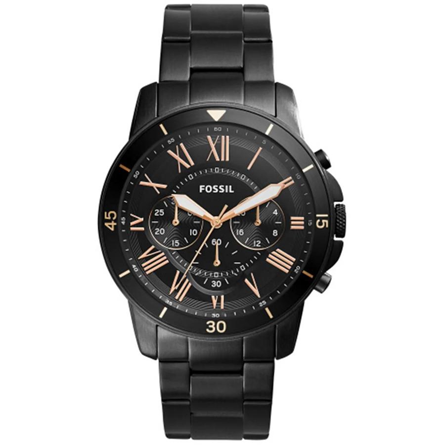 

Fossil Men s Chronograph Watch - Black Round Dial, Stainless Steel, Daily Business FS5374