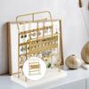 Multifunctional Jewelry Storage Rack for Earrings Necklaces Bracelets Portable Metal Wood Display Organizers