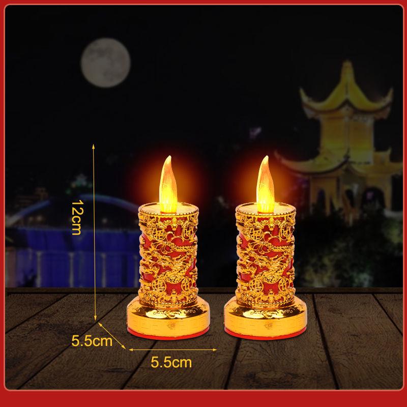 Dual-Use LED Incense & Candle Holder for Ancestor Worship (Battery-Free)