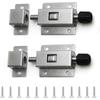 Stainless Steel Door Latch Spring Lock with Screws Automatic Spring Latches Door Window Catch Lock Gate Anti-theft Hardware