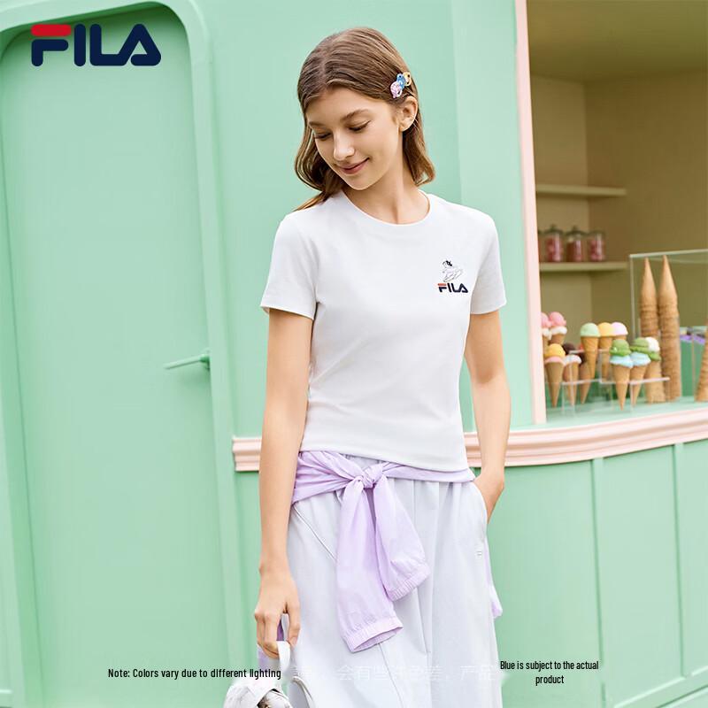 FILA Women's Kitten Embroidery Short-Sleeve T-Shirt